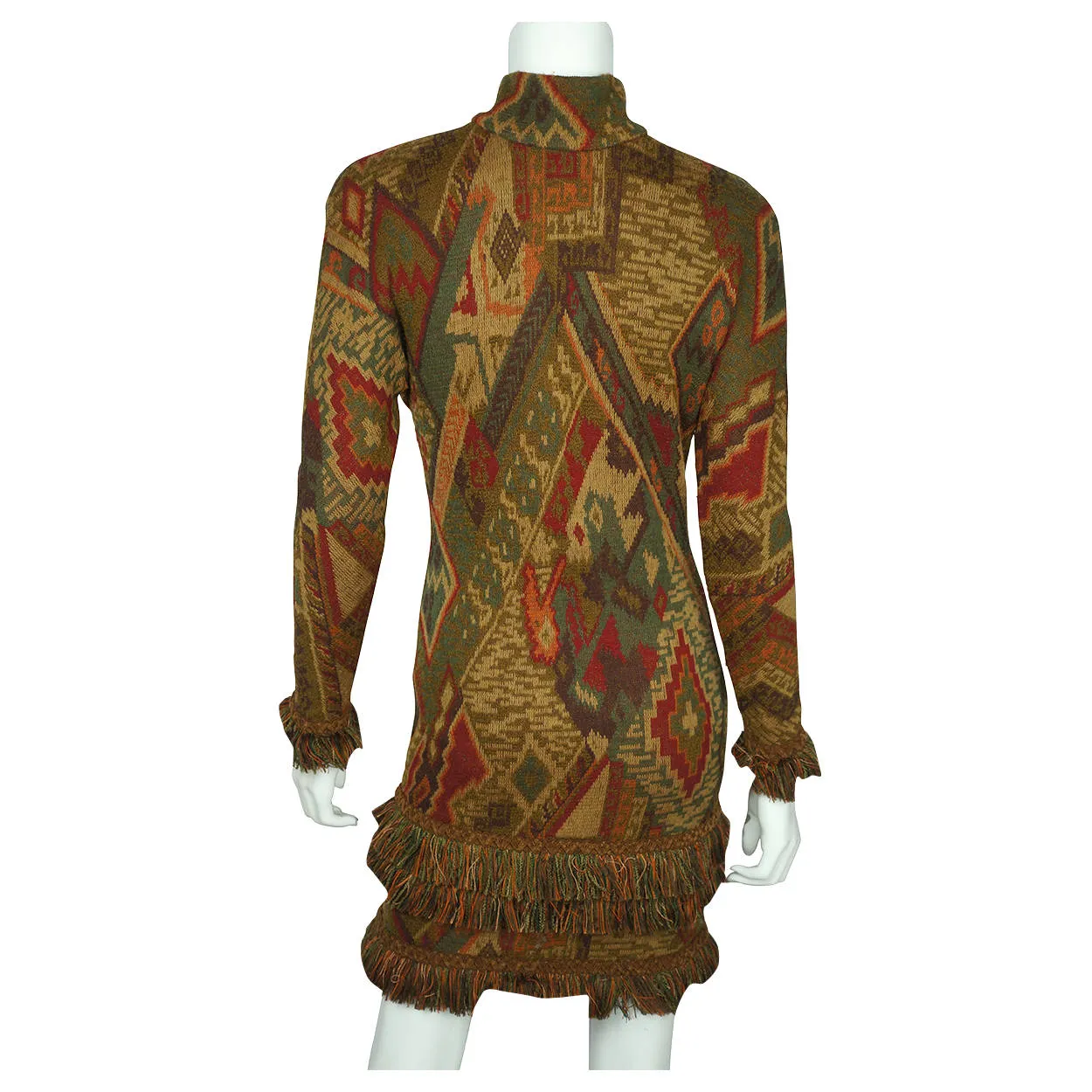 Tristano Onofri Dress Wool Knit Size 8 Medium Italian German Design