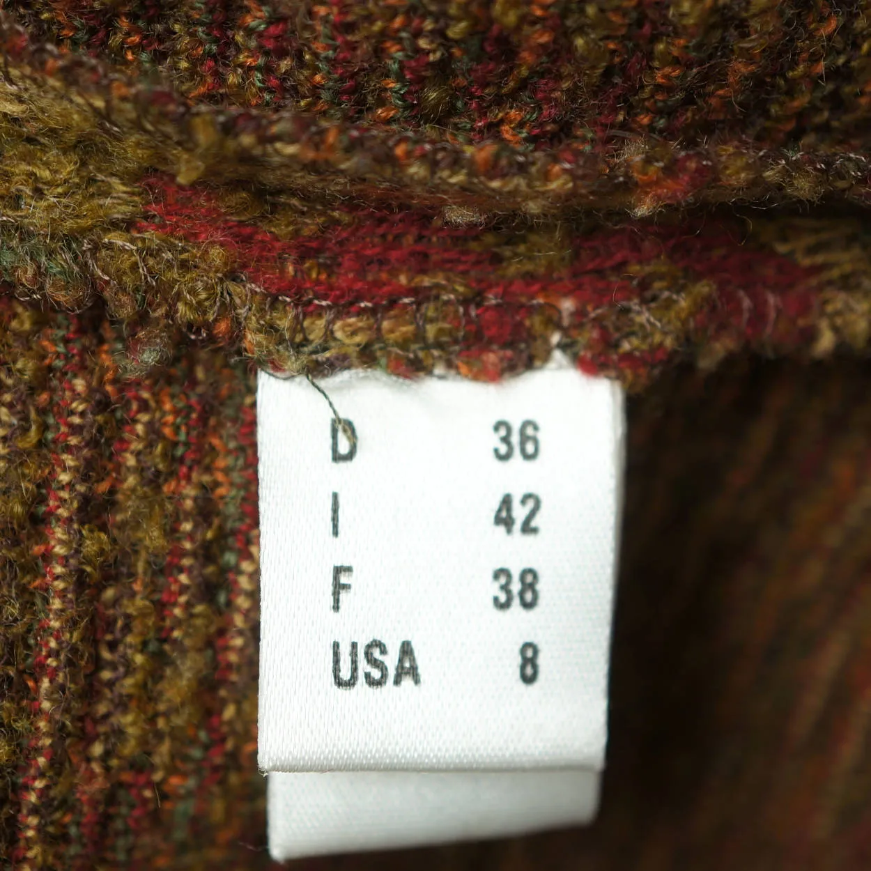 Tristano Onofri Dress Wool Knit Size 8 Medium Italian German Design