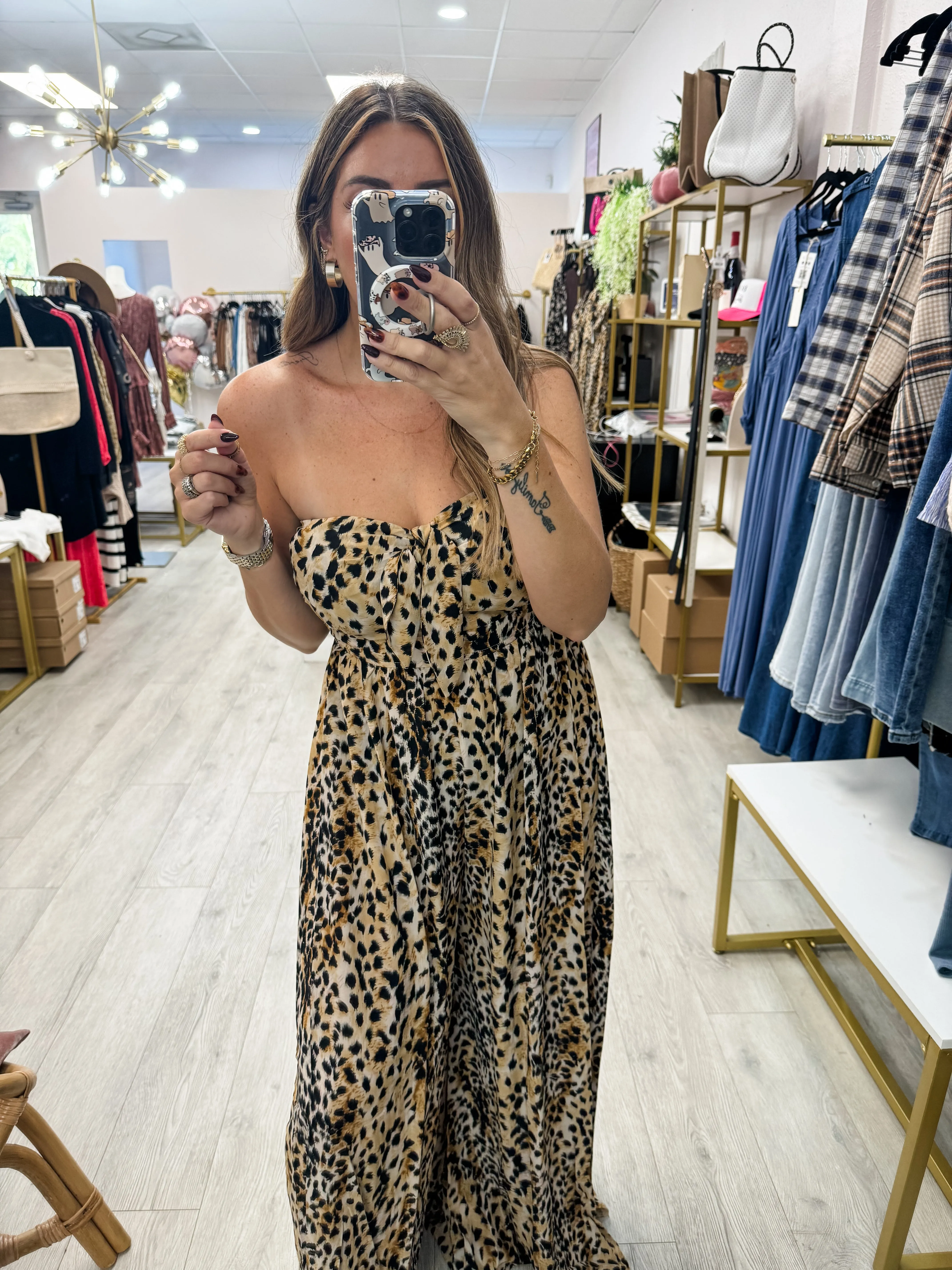 Tube Tie Smocked Jumpsuit