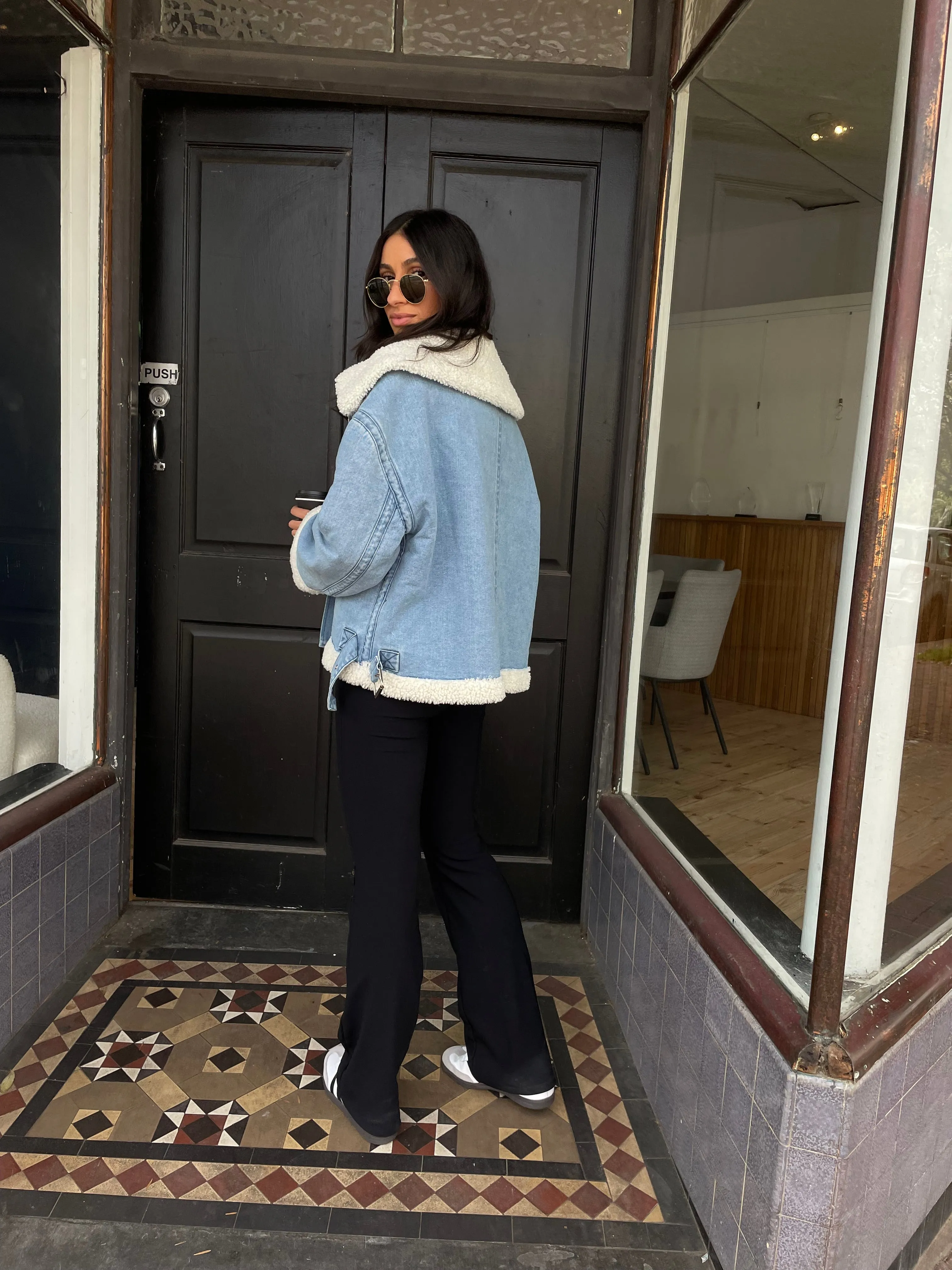 Tyra Denim Sherpa Jacket
