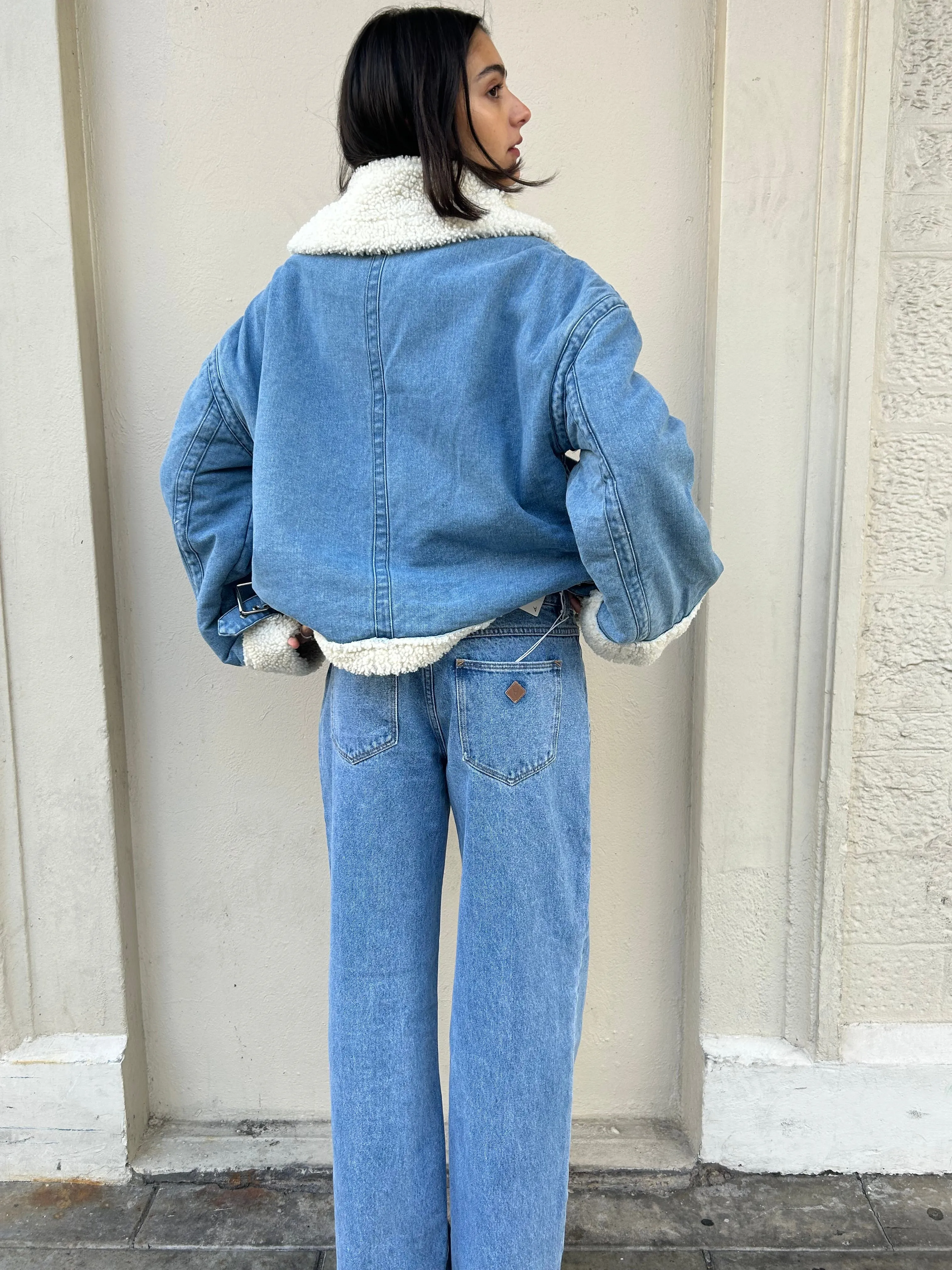 Tyra Denim Sherpa Jacket