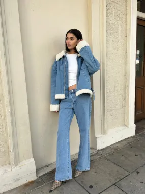Tyra Denim Sherpa Jacket
