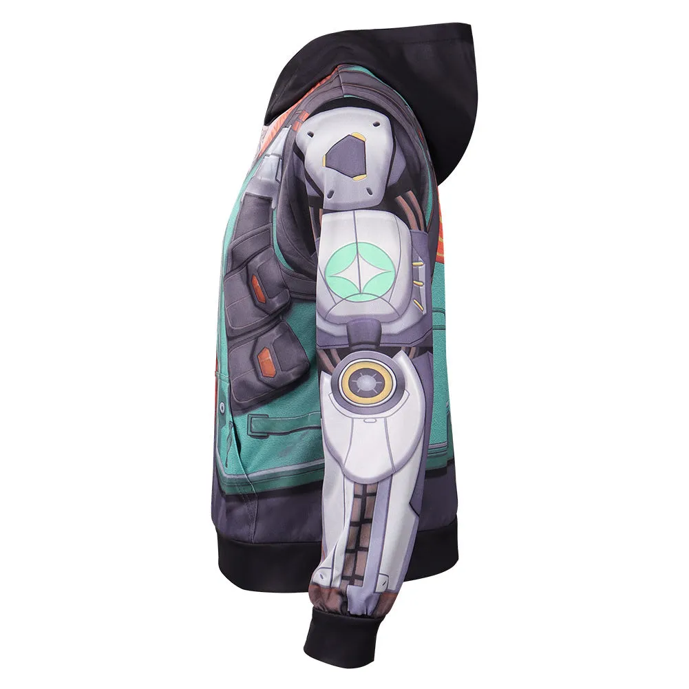 Valorant Breach Cosplay Costume Hoodie Coat Halloween Carnival Suit