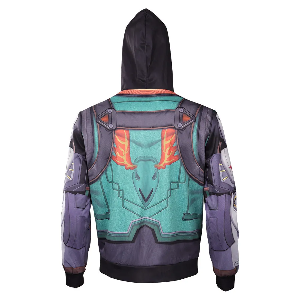 Valorant Breach Cosplay Costume Hoodie Coat Halloween Carnival Suit