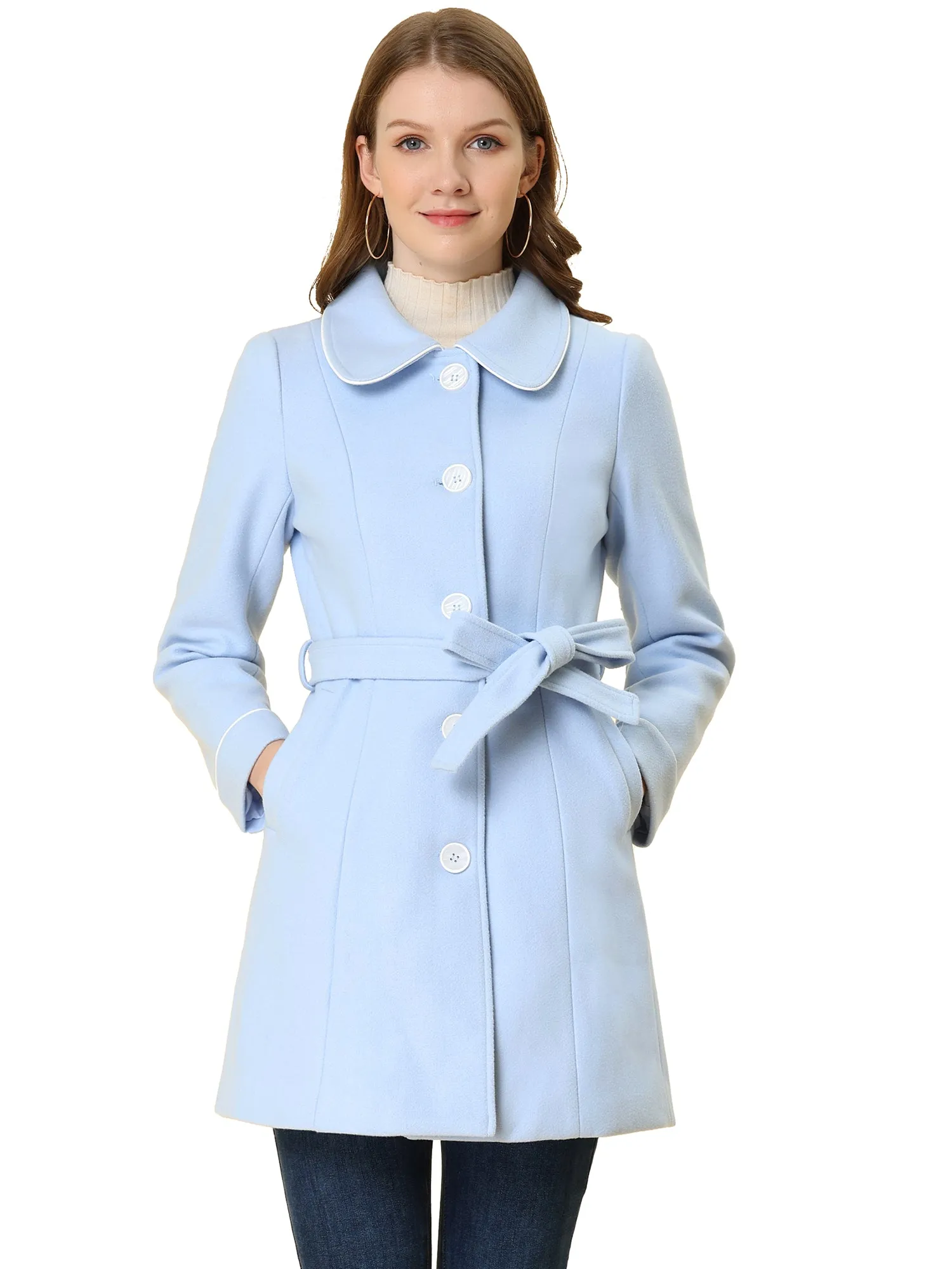 Winter Elegant Lapel Collar Long Trench Coat