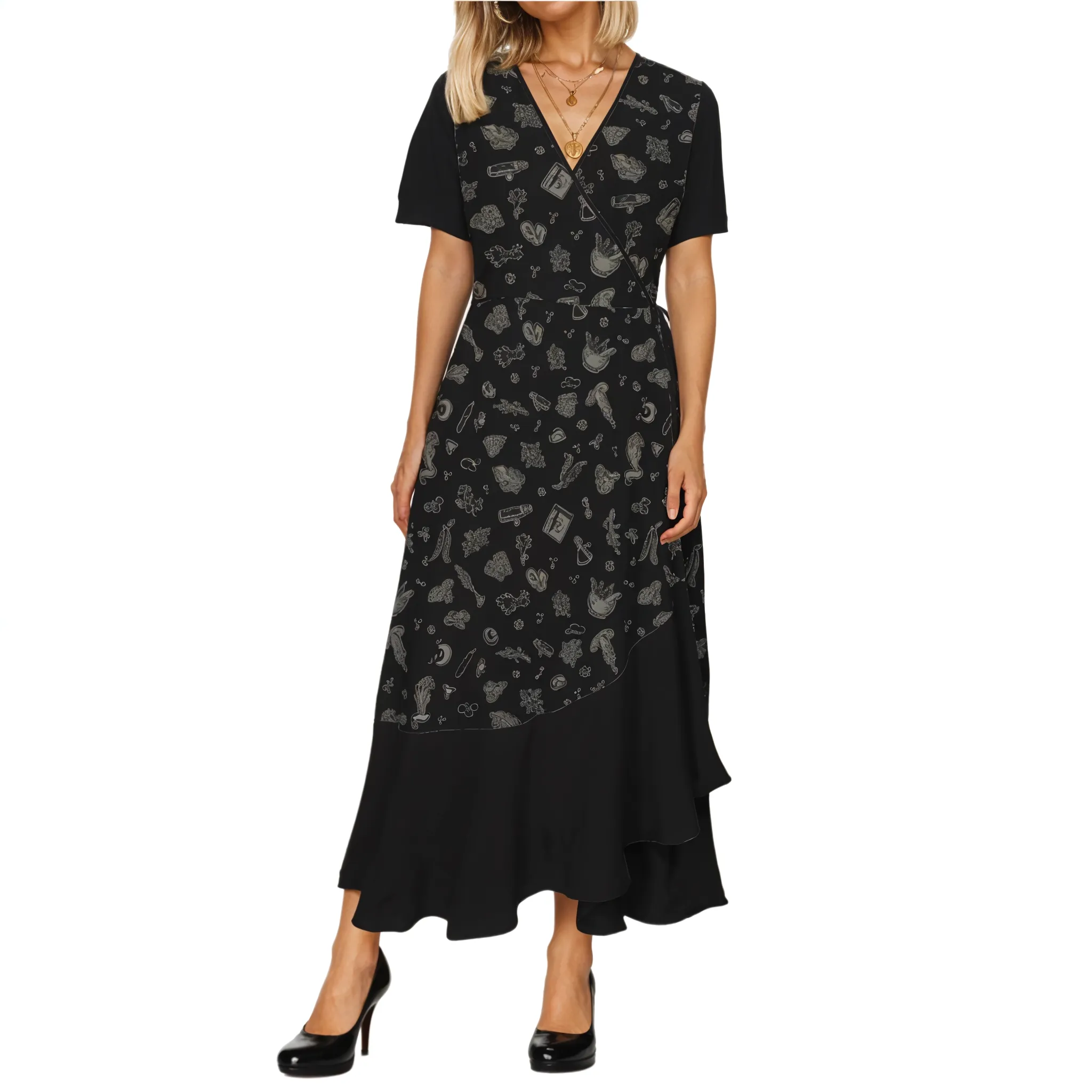 Witchy Spells & Potions Wrap Dress