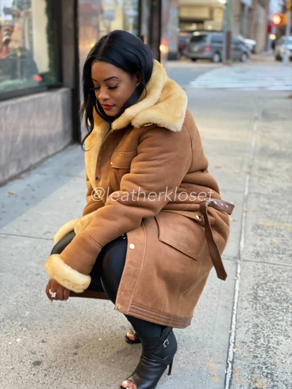 Women's Milan Real Sheepskin Coat
