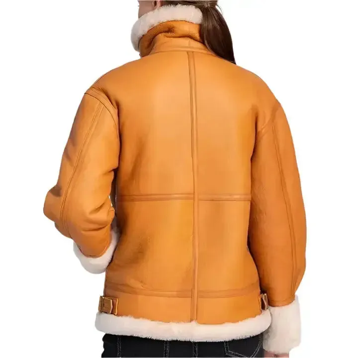 Women's Vintage RAF Aviator Shearling Jacket – Sheepskin Flight Style