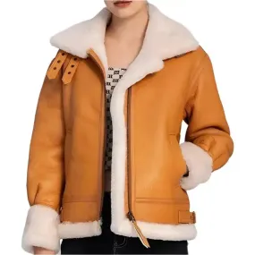Women's Vintage RAF Aviator Shearling Jacket – Sheepskin Flight Style
