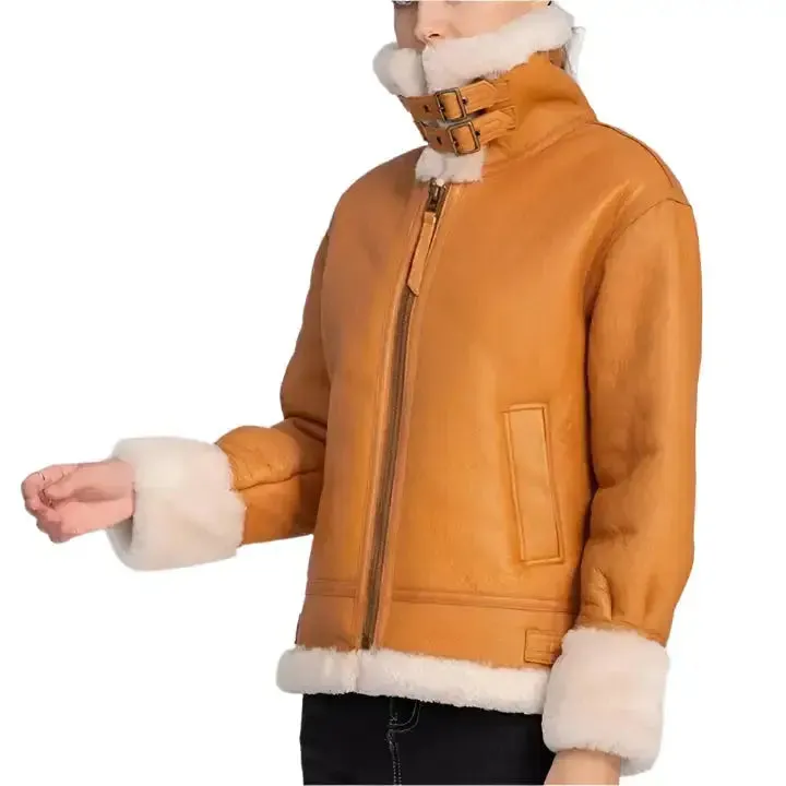 Women's Vintage RAF Aviator Shearling Jacket – Sheepskin Flight Style