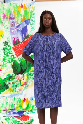 Wood Grain Purple T-Dress