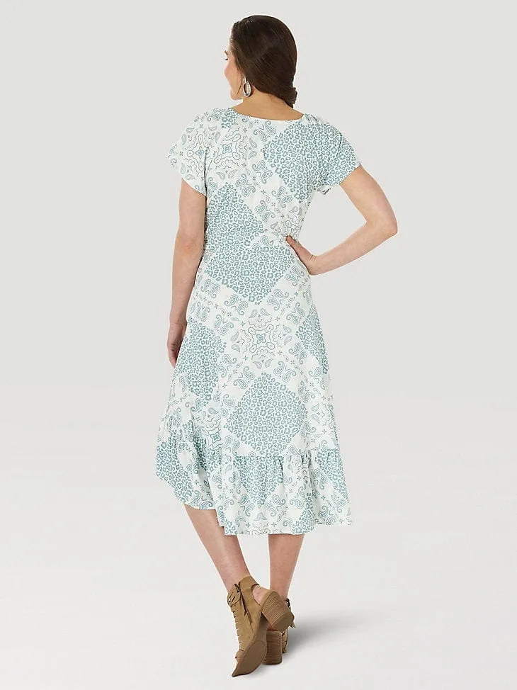 Wrangler High low Wrap Print Dress