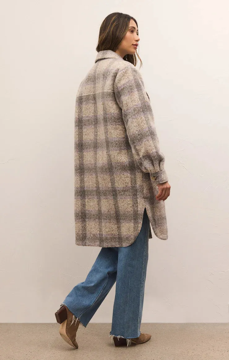 Z Supply Sonoma Plaid Long Shirt Jacket