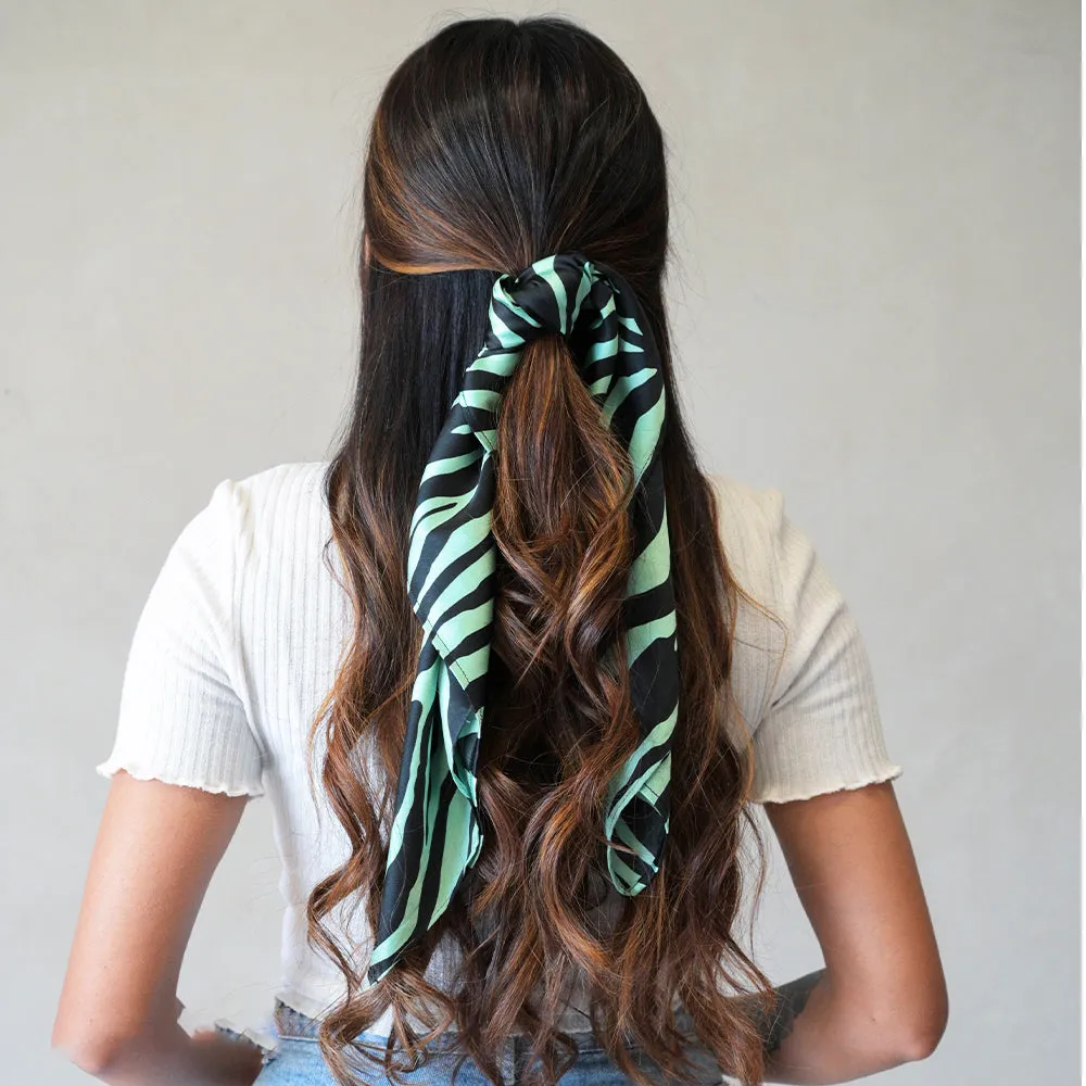 Zebra Patterned Bandana Scarf Headband